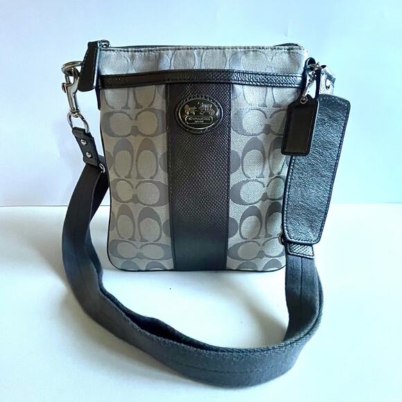 COACH Sutton Signature Swingback, Monogram, Grey - Picture 1 of 8
